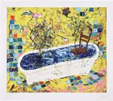 Angel Otero, Bathed in Light, 2021, Screenprint and archival inkjet print in colors, on Hahnemühle paper, with full margins