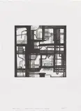 Sheila Pepe, Near Quadrozzi Concrete & 9th St. Bridge, 2004, Etching and aquatint, on Hahnemühle paper, with full margins