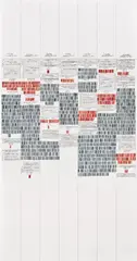 Danica Phelps, January 19-24, 2008, Screenprint in colors, on Rives BFK paper, the full sheet