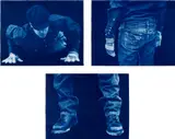 LaToya Ruby Frazier, If Everybody's Work Is Equally Important? (I), 2017, The complete set of three cyanotypes, on Rives BFK paper, the full sheets