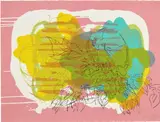 Janaina Tschäpe, Spilling Memory 4, 2014, Monoprint with screenprint in colors, on Coventry Rag paper, the full sheet