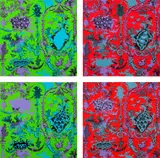 Mark Dean Veca, No Quarter, 2004, The complete set of four screenprints in colors with hand-coloring, on Arches paper, the full sheets