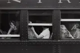 Ray Metzker, Chicago (Reading in the Train Window) (59 CC-38)