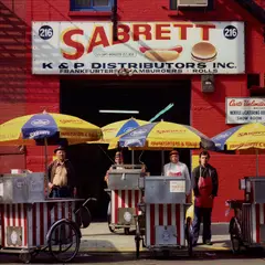 Sabrett Hot Dog Vendors, New York City by Neal Slavin, 1974, Chromogenic print, printed later, sold Apr 2024
