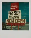 Walker Evans, Untitled (Advertisment for the Back Porch Restaurant), Destin, Florida, August 12, 1974, Unique Polaroid SX-70 print