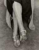 Dorothea Lange, A Sign of the Times–Mended Stockings, Stenographer, San Francisco