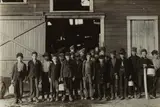 Lewis Hine, 5 P.M., Boys Going Home from Glass Works