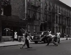 Arthur Leipzig, Stickball, 1950, Gelatin silver print, printed later