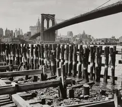Andreas Feininger, N.Y. Brooklyn Bridge from Brooklyn Shore, 1940, Gelatin silver print