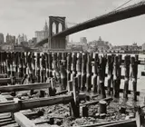 Andreas Feininger, N.Y. Brooklyn Bridge from Brooklyn Shore, 1940, Gelatin silver print