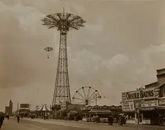 Arthur Leipzig, Coney Island Parachute Jump, 1940s, Gelatin silver print