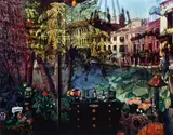 Abelardo Morell, Camera Obscura: View of Volta del Canal in Palazzo Room Painted with Jungle Motif, Venice, Italy, 2008, Chromogenic print