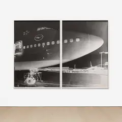 Vera Lutter, Frankfurt Airport XVII: May 18, 2001, Unique gelatin silver print diptych