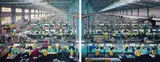 Edward Burtynsky, Manufacturing #10a & #10b, Cankun Factory, Xiamen City, China, 2005, Chromogenic print diptych