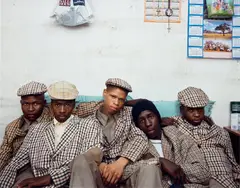 Pieter Hugo, Loyiso Mayga, Wandise Ngcama, Lunga White, Luyanda Mzantsi, Khungsile Mdolo after their initiation ceremony, Mthatha, South Africa, 2008, Chromogenic print
