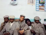 Loyiso Mayga, Wandise Ngcama, Lunga White, Luyanda Mzantsi, Khungsile Mdolo after their initiation ceremony, Mthatha, South Africa by Pieter Hugo, 2008, Chromogenic print, sold Apr 2024