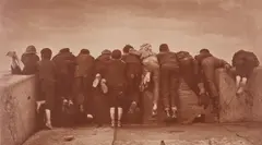 Francis Meadow Sutcliffe, Excitement, 1888, Carbon print, mounted to board