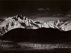 Ansel Adams, Winter Sunrise, Sierra Nevada from Lone Pine, California, 1944, Gelatin silver print, printed 1978
