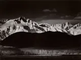 Winter Sunrise, Sierra Nevada from Lone Pine, California by Ansel Adams, 1944, Gelatin silver print, printed 1978, sold Apr 2024