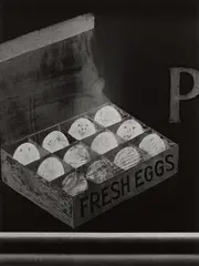 Untitled (fresh eggs), N.Y.C. by Helen Levitt, 1939, Oversized gelatin silver print, printed 2000, offered Apr 2024