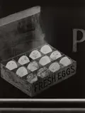 Helen Levitt, Untitled (fresh eggs), N.Y.C., 1939, Oversized gelatin silver print, printed 2000