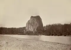 Carleton Watkins, Castle Rock, Washington Territory, 1867, Mammoth-plate albumen print