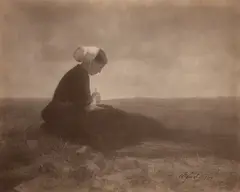 Alfred Stieglitz, The Net Mender, 1894, Carbon print