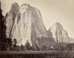 Carleton Watkins, Cathedral Rock, Yosemite, 1865-1866, Mammoth-plate albumen print