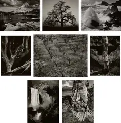 Selected Images from Portfolio IV by Ansel Adams, circa 1940-1963, Eight gelatin silver prints from Portfolio Four: What Majestic Word. In Memory of Russell Varian , printed 1963, sold Oct 2024