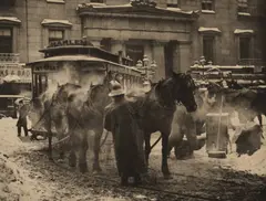 The Terminal by Alfred Stieglitz, 1893, Large-format photogravure, printed no later than 1913, mounted, sold Oct 2024