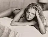 Michael Dweck, Jacqueline at the Panoramic View Motel, Montauk, New York, 2002, Gelatin silver print, printed 2006