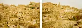 Elger Esser, Matera I Italien and Matera II Italien, 1998, Chromogenic print diptych, printed 2023, each Diasec mounted