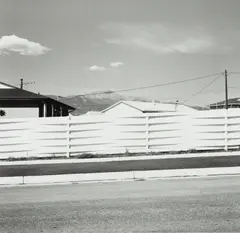 Over back yard fences (Views Of Pike's Peak), Colo. Spgs. by Robert Adams, 1968, Gelatin silver print, printed 1968-1972, sold Oct 2024