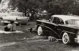 Robert Frank, Picnic In A Car Park, Fourth Of July, 1955, Gelatin silver print, printed 1979