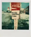 Walker Evans, Untitled (roadside advertisement for the Back Porch Restaurant), Destin, Florida, August 6, 1974, Unique Polaroid SX-70 print