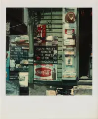 Walker Evans, Untitled (shoemaker’s shop), Marigot, St. Martin’s, French West Indies, April 6, 1974, Unique Polaroid SX-70 print