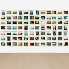 Jonathan Monk, The unseen unseen, Version 1, 2004, Unique assemblage of eighty-four chromogenic prints