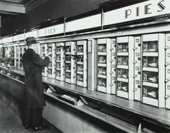 Automat, 977 Eighth Avenue, Manhattan by Berenice Abbott, 1936, Gelatin silver print, printed later, sold Oct 2024