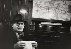 Subway Portrait by Walker Evans, 1939, Gelatin silver print, printed 1960s, sold Oct 2024