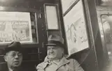 Helen Levitt, Subway Portrait (two men with hats)
