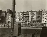 Berenice Abbott, Forsythe and East Houston Streets, Manhattan, Feb. 11, 1937, Gelatin silver print