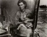 Migrant Agricultural Worker's Family, Nipomo, California by Dorothea Lange, 1936, Gelatin silver print, printed 1950s, sold Oct 2024