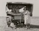 Family Between Dallas and Austin, Texas by Dorothea Lange, 1936, Gelatin silver print, printed later, sold Oct 2024