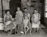 Sharecropper Bud Fields and His Family at Home, Hale County, Alabama by Walker Evans, 1935-36, Gelatin silver print, printed later, offered Oct 2024