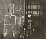 Helen Levitt, Untitled (girl with graffiti)