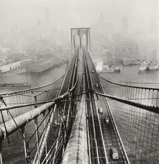 Arthur Leipzig, Brooklyn Bridge, 1946, Gelatin silver print, printed later