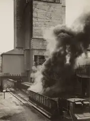 Railway Station by Werner Mantz, 1927, Gelatin silver print, sold Oct 2024