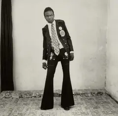 Un gentleman avec pattes d'éléphant by Malick Sidibé, 1974, Gelatin silver print, printed 2002, sold Dec 2024