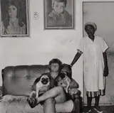 Roger Ballen, Portrait of Joan with her pugs and Lilian