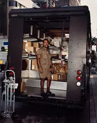 UPS Driver Mark by Roe Ethridge, 2000, Chromogenic print, flush-mounted, sold Dec 2024